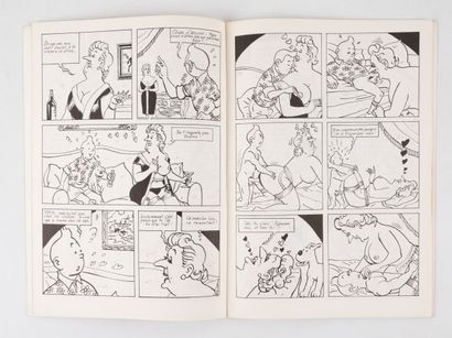 TINTIN with a hard-on.
A sexual parody of...