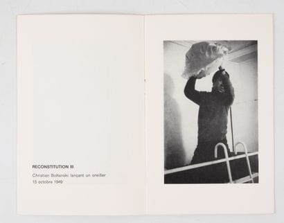 BOLTANSKI (Christian).
Reconstitution de...