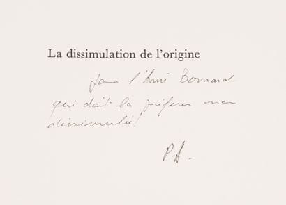 GETTE (Paul-Armand).
The Concealment of Origin....