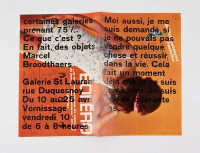 BROODTHAERS (Marcel). 
Moi aussi, je me suis...