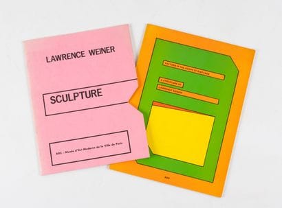 WEINER (Lawrence). 
- Sculpture. Paris, ARC,...