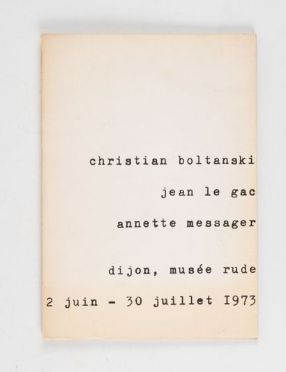 BOLTANSKI (Christian) - LE GAC (Jean) - MESSAGER...