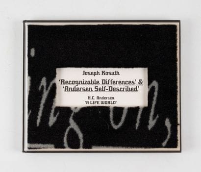 KOSUTH (Joseph). 
Recognizable Differences...