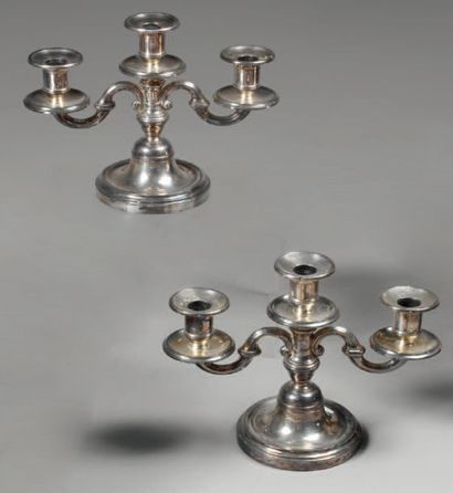 Tétard Frères
Paire de candélabres en argent,...