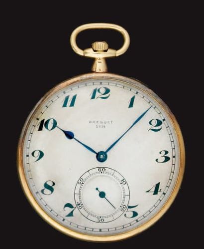 BREGUET
Montre de gousset en or jaune à remontoir,...