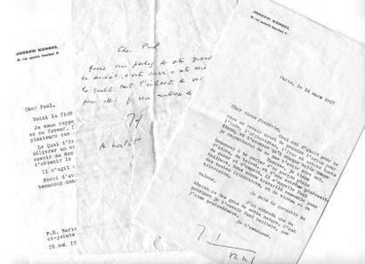 KESSEL (Joseph)
Réunion de 2 lettres et une...