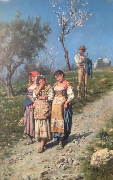 Pasquale CELOMMI (1851-1928)
Bergères et...