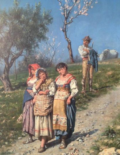 Pasquale CELOMMI (1851-1928)
Bergères et...