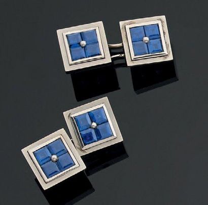 BOUCHERON
Paire de boutons de manchettes...