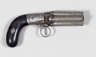 Revolver poivrière à percussion, quatre coups,...