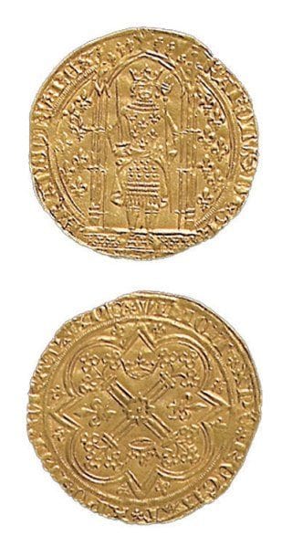 CHARLES V (1364-1380) Franc à pied. D. 360....