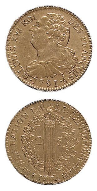 LOUIS XVI (1774-1793) 2 sols constitutionnels....