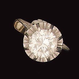Bague en platine et or gris, sertie d'un...