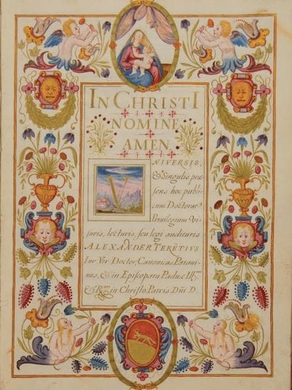 Manuscrit/Certificat de Docteur (utriusque...