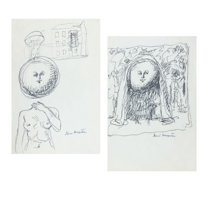 René MAGRITTE (1898-1967)
nu à la tête ronde...