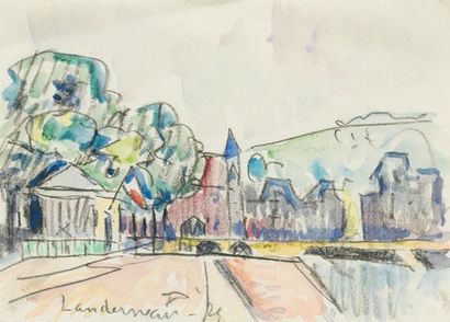 Paul SIGNAc (1863-1935)
Landerneau. Aquarelle...