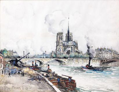 FRANK-WILL (1900 - 1950)
Péniches amarrées...