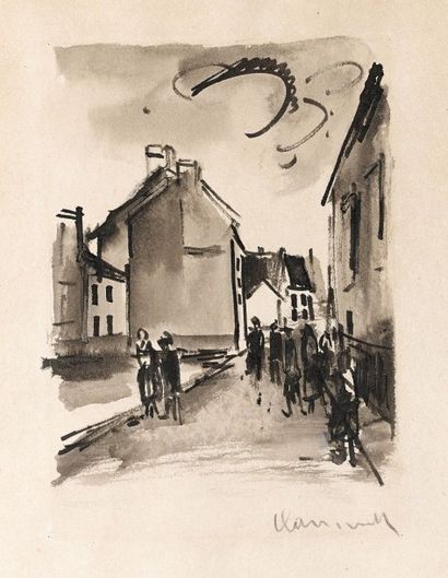 Maurice de Vlaminck (1876-1958)
Rue animée....