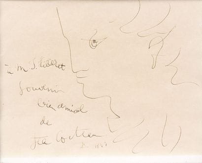 Jean COCTEAU (1889-1963)
Profil, 1947. Encre...