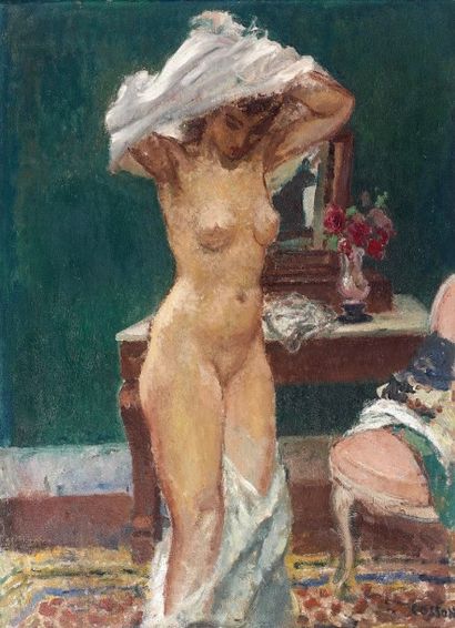 Marcel COSSON (1878-1956)
Femme se dénudant....