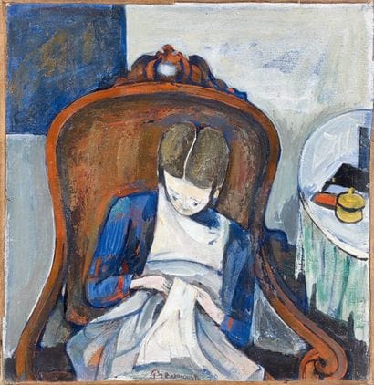 Joseph PRESSMANE (1904-1967)
Femme à la couture,...