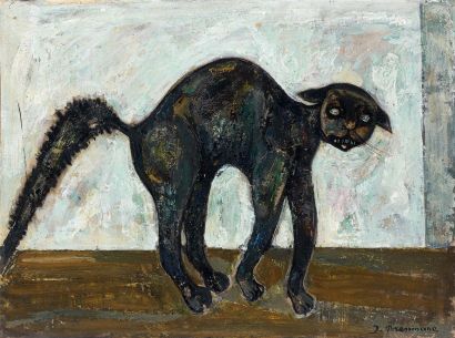 Joseph PRESSMANE (1904-1967)
Le chat. Huile...