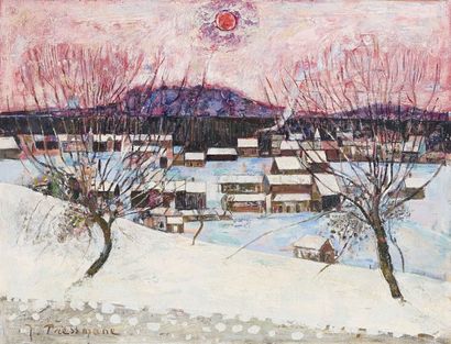 Joseph PRESSMANE (1904-1967)
Paysage d'hiver....