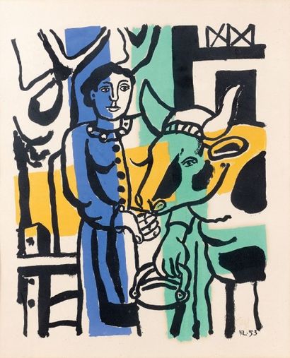 Fernand LÉGER (1881-1955)
La Vachère 1954....