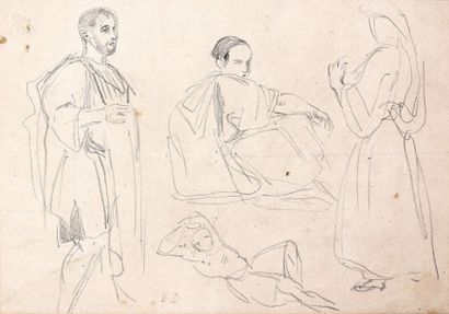 Eugène DELACROIX (1798-1863)
Etude de personnages:...