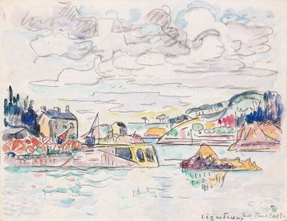 Paul SIGNAC (1863-1935)
Vue de la baie de...