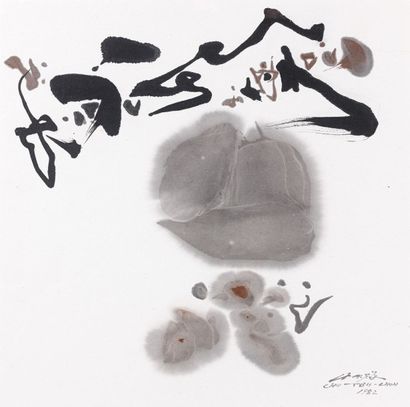 CHU TEH CHUN (1920-2014)
Composition. Encre...