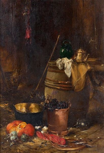 Antoine Vollon (1833-1900)
Intérieur de cuisine,...