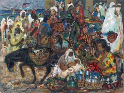 Abdel Halim HEMCHE (1908-1979)
Le marché...