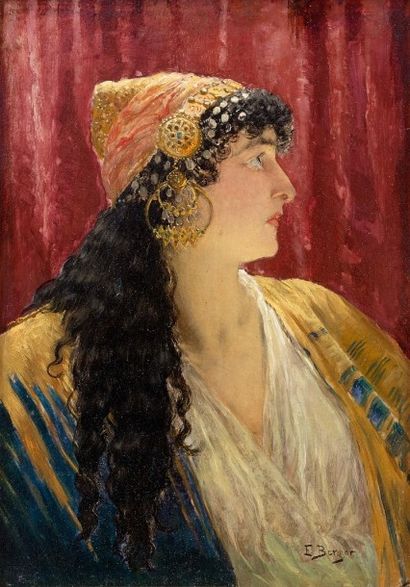 Ernst BERGER (1857-1919)
Portrait d'orientale....