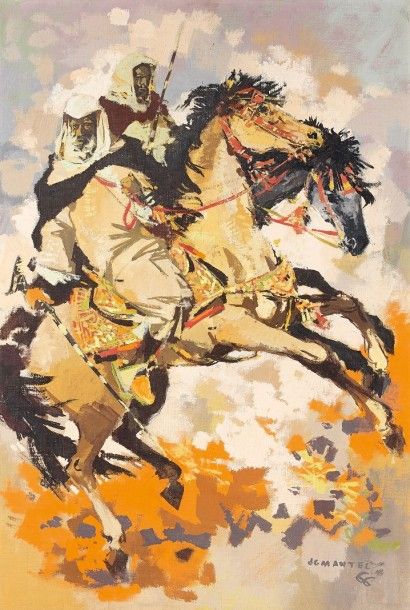 Jean Gaston MANTEL (1914-1995)
Deux cavaliers....