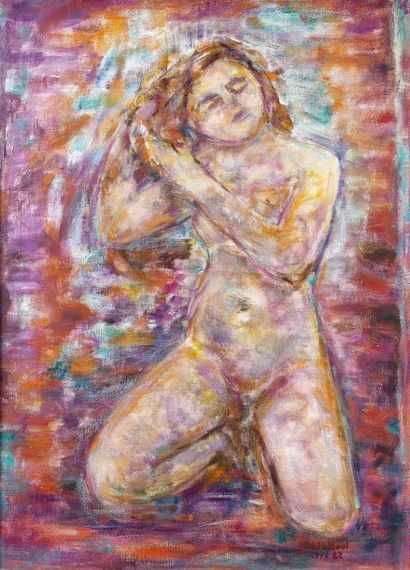 Jean LE MOAL (1909- 2007)
La toilette. Huile...