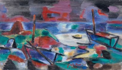 Jean LE MOAL (1909- 2007)
Bateaux à marée...