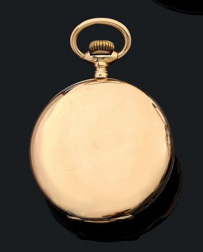 Montre de poche savonnette en or jaune (750)....