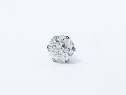 Bouton d'oreille en or gris (750) et platine...