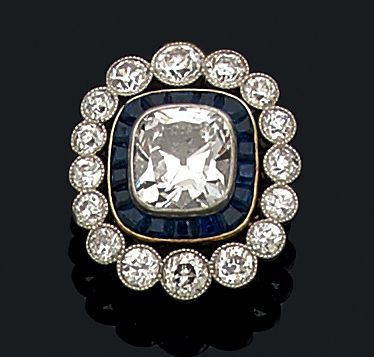 Pendentif en or jaune (750) et platine (950)...