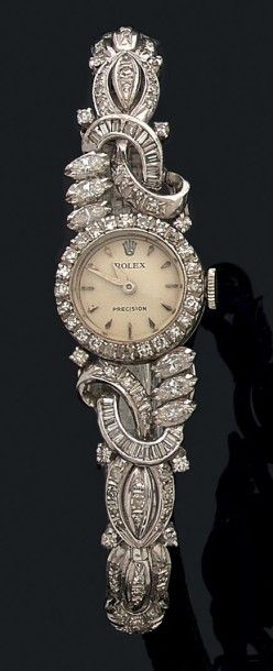 ROLEX
Montre-bracelet de dame en or gris...
