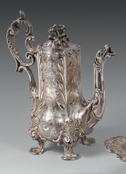 ODIOT, Paris
Cafetière en argent (925) au...