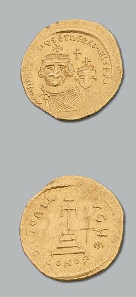 Lot: Solidus: 5 exemplaires: Maurice Tibère...