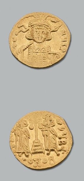 Lot: Solidus: 2 exemplaires: Héraclius et...