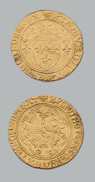 Charles VII (1422-1461) Ecu neuf. Saint lô....