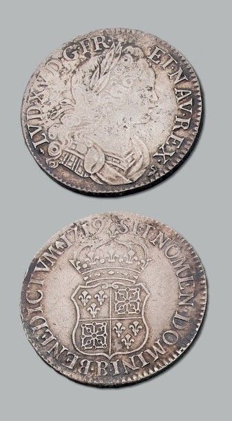 Lot: Louis XV (1715-1774): Ecu de Navarre...