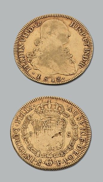 Chili. Ferdinand VII (1808-1821). 8 Escudos...