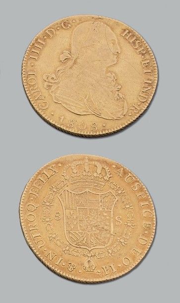 Bolivie. Charles IV (1788-1808) 8 Escudos...