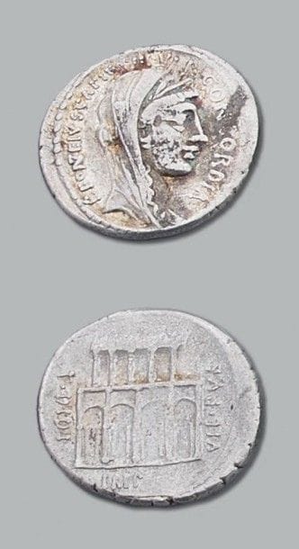 Didia (61 av. J-C). Denier: Tête de la Concorde...