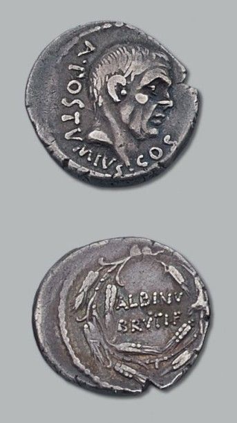 Postumia (49-48 av. J-C). Denier: Tête du...